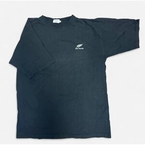 Vintage Champions of the World New Zealand T-Shirt Black Single Stitch Rugby Tee